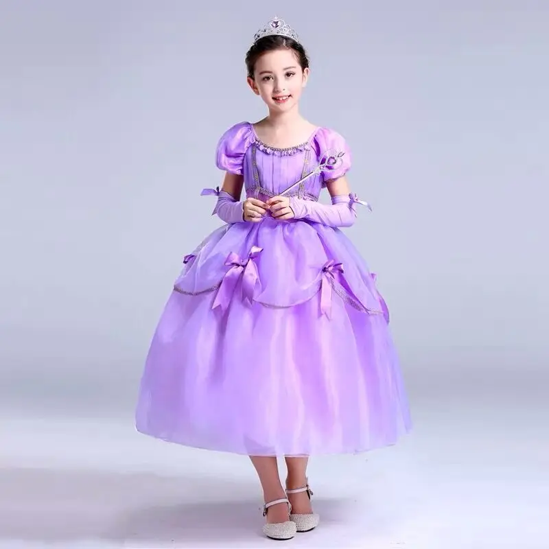 Kids Princess Dresses up Girls Cosplay Costume Children Halloween Party Long Gown Fantasy Christmas Gift | Детская одежда и обувь