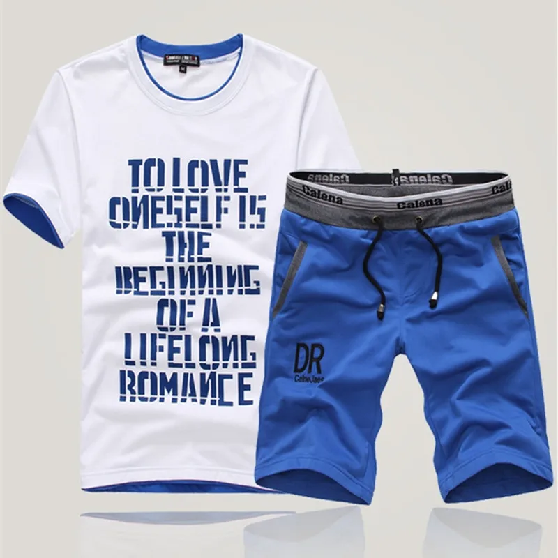 

Summer 2019 N High-quality Goods Printed Cotton Fashion Men Leisure Round Collar Casual Short Sleeve T-shirts / Male Suit Sets