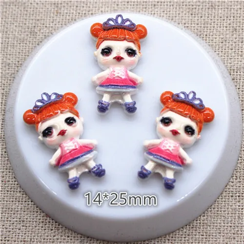 20pcs 20 штук, новинка, смешанный дизайн, каваи, миниатюрный кабошон для маленьких девочек с плоской задней стороной, сделай сам, скрапбукинг, высота около 24 мм - Цвет: 20pcs