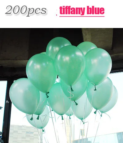 Tiffany 200PCS 200 шт./лот, воздушные шары, свадебный декоративный шар, шары на день рождения, 10 дюймов, 1,5 г, белые, вид шариков, Белоснежки, вечерние шары - Цвет: Tiffany 200PCS