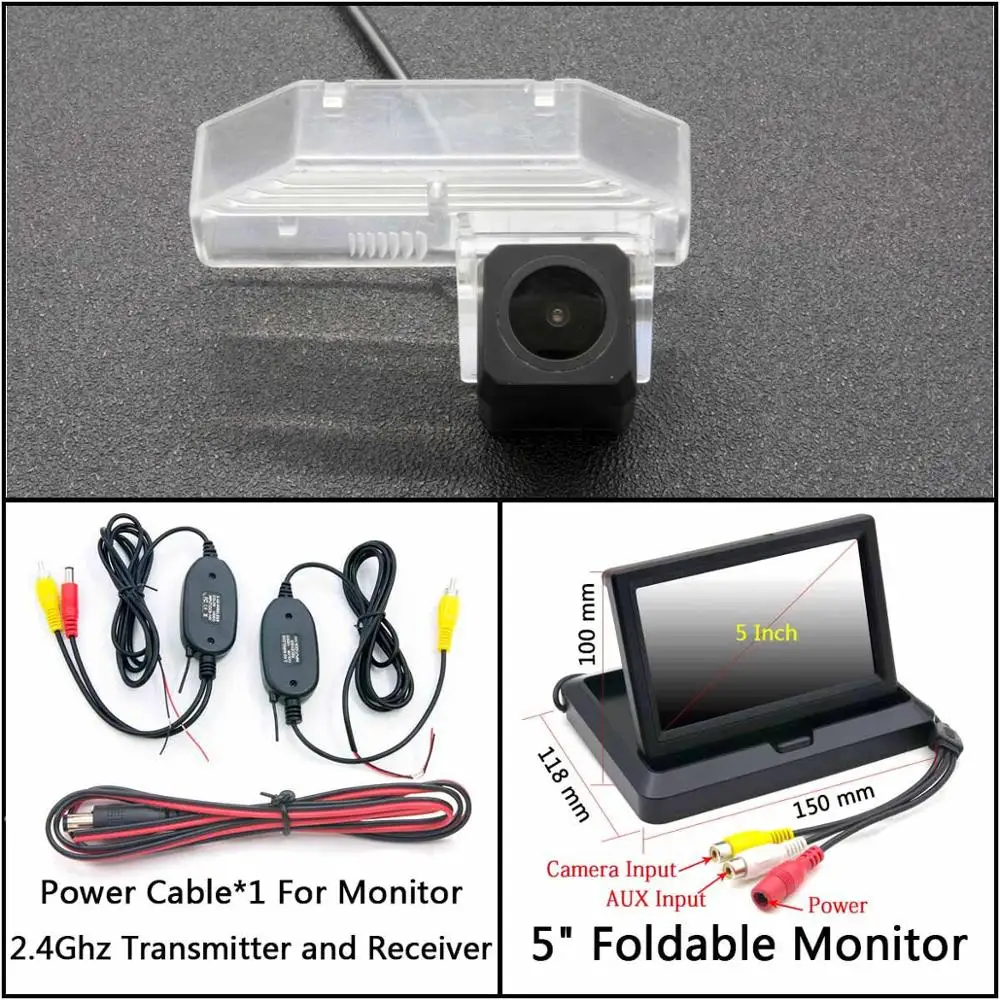 C Wireless 5 inch F Full HD резервная камера заднего вида для Mazda 6 M6 GH Ruiyi RX-8 Автостоянка ЖК-зеркало монитор - Название цвета: C Wireless 5 inch F