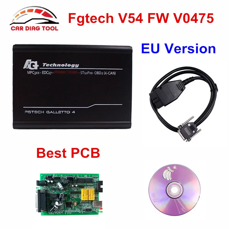 Профессиональный V54 Fgtech Galletto 4 FG Tech 0475 ЕС Версия ЭБУ программирования Поддержка bdm