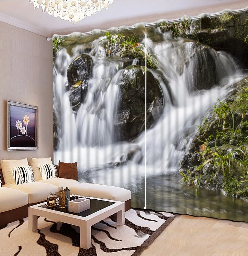 Красивые занавески для гостиной модные спальни с изображением природного