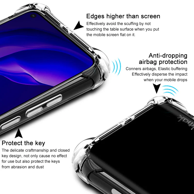 Для huawei Nova 4 Чехол IMAK Мягкий ТПУ задняя крышка полное покрытие ударопрочный