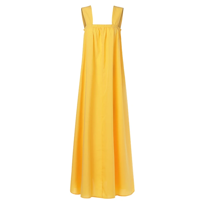 Fanco Women Maxi Long Dress Summer Sexy Sleeveless Square Neck Strap Party Bohemian Holiday Female Vestidos Plus Size | Женская одежда