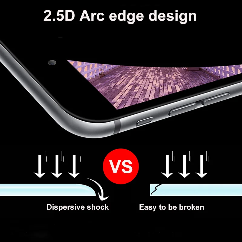 Для Iphone 7 Xr Xs Max X 8 6 защита экрана 9H полная стекло проклейка Защитная пленка для S Plus