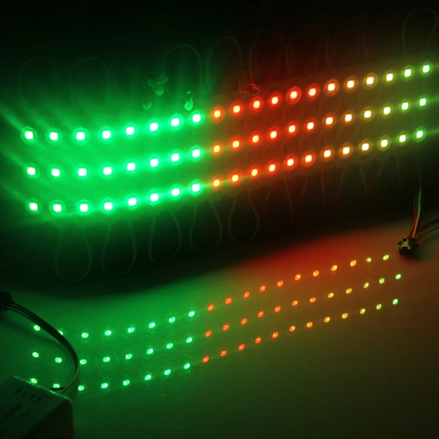 20 шт./лот 3 светодиодный s 5050 SMD RGB светодиодный пиксельный модуль водонепроницаемый 2811 IC DC12V рекламный светильник, светодиодный подсветка для буквы канала