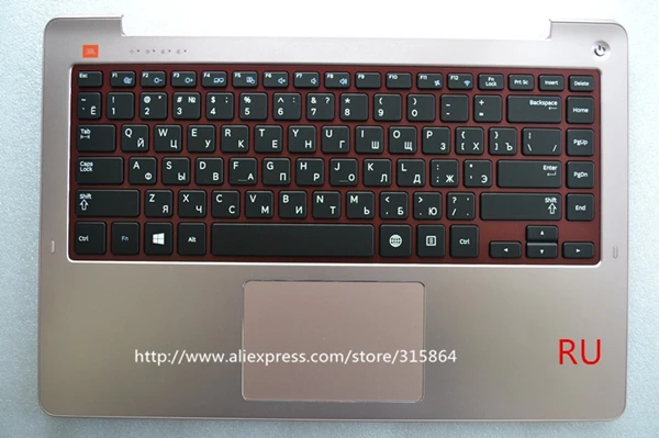 Русская новая клавиатура для ноутбука samsung NP530U4E 530U4E-EG1 530U4E-A01 535U4E с сенсорной панелью RU раскладка розовый