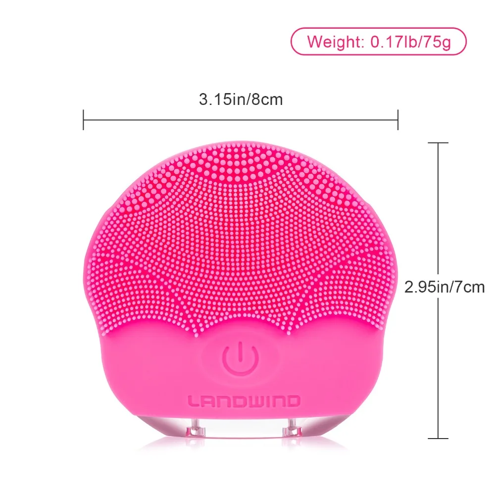 LANDWIND электрическая Очищающая щетка для лица силиконовая звуковая вибрация