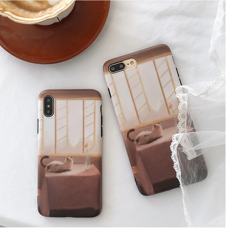 Чехол для iphone X 7 иллюстраций IMD оригинальное применение Apple XS Max новинка 8 Plus