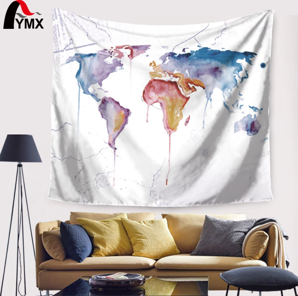 

Настенный Коврик из микрофибры с синим принтом, 130x150