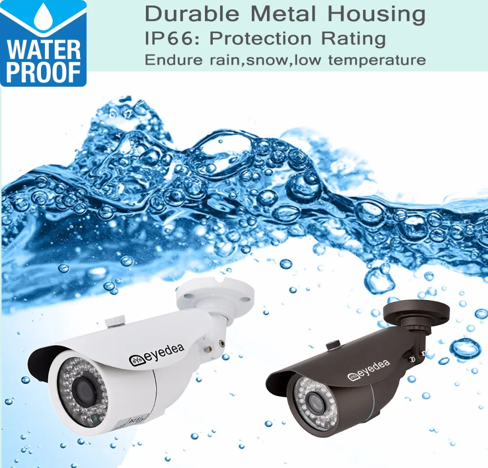 Eyedea 4x1080 P 2.0MP пуля белая CMOS IR LED наружная Водонепроницаемая камера видеонаблюдения