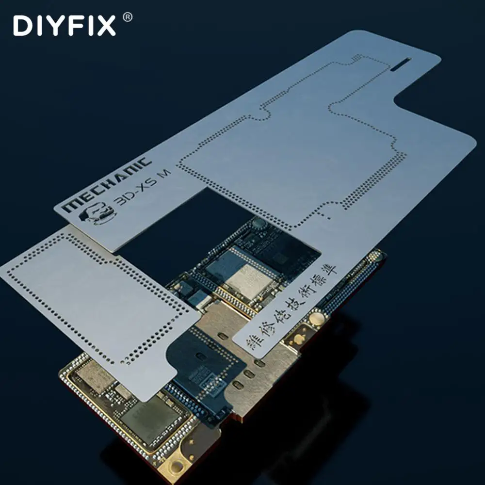 Трафарет 3D BGA для iPhone X/XS/XR/XS MAX набор паяльных сетей снятия пазов клея оловянной