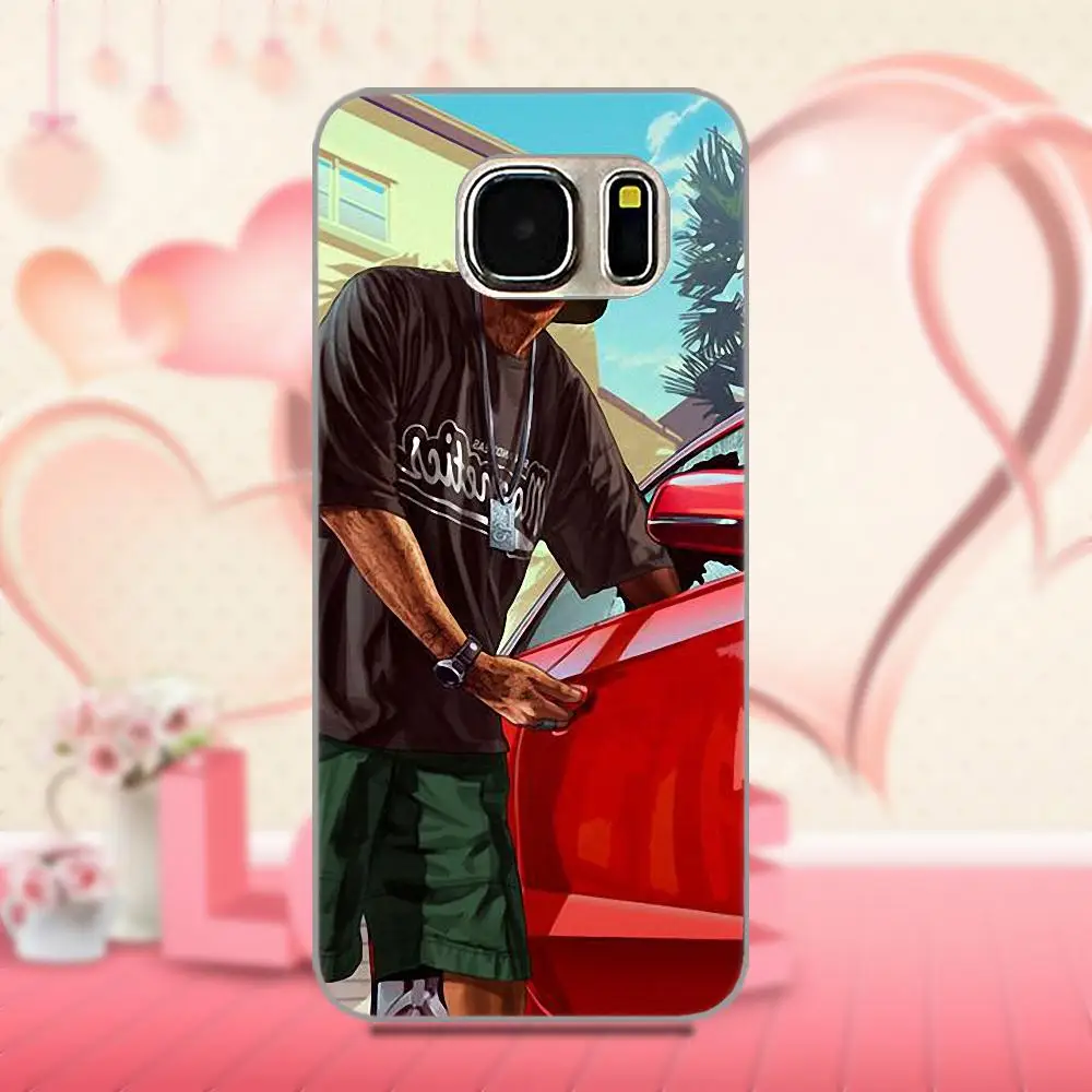 Чехол для телефона из Gta V 5 с изображением Франклина и порезов Samsung Galaxy A3 A5 A7 J1 J3 J5 J7