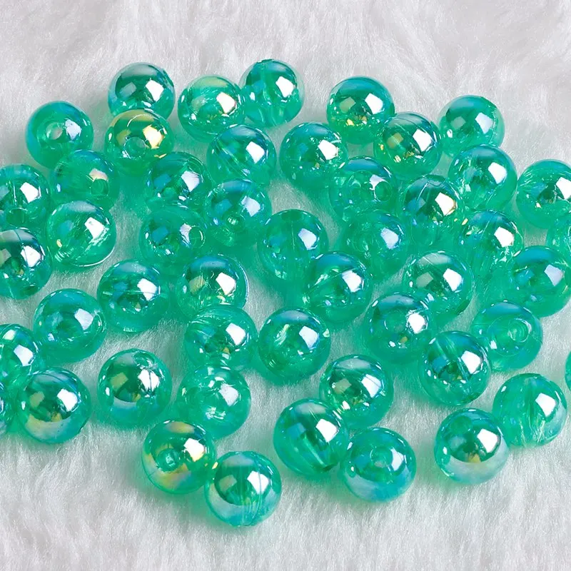 Deep green 50/100 шт. 6 8 10 мм Подвески из акриловых бусин «сделай сам» для Цепочки и ожерелья, браслет, серьги фурнитура ювелирные аксессуары - Цвет: Deep green