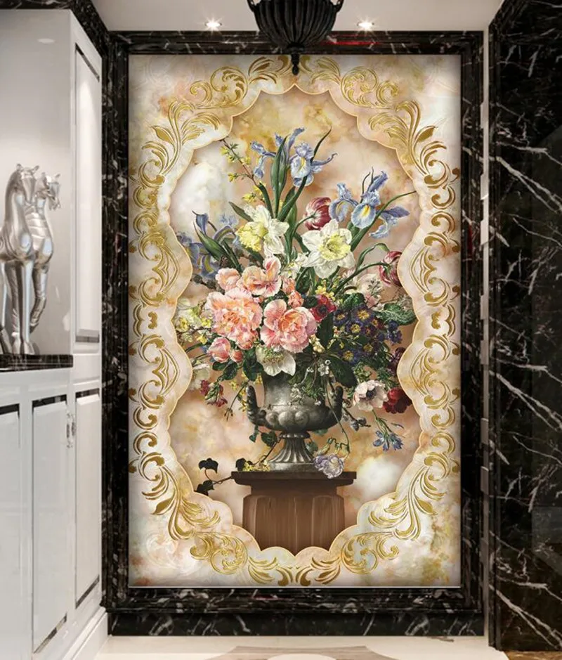 Высокое Качество Глубокая текстура 3D стерео рельефные обои европейский стиль