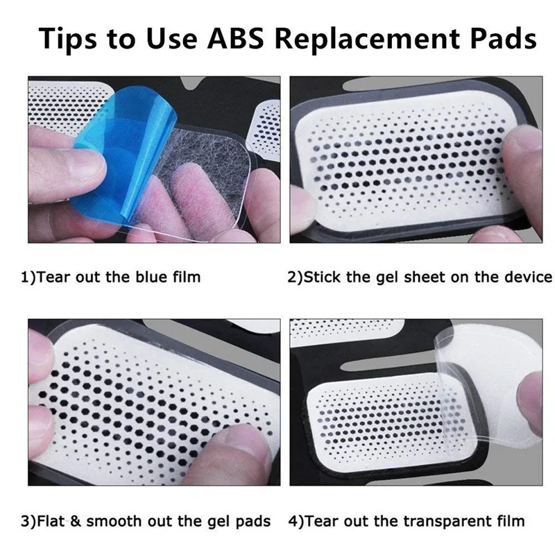 EMS Muscle Trainer Replacement Gel Pads Abdominal Toning Belt Sticker Abs Training Massage Gear Pads Gel Patch Sheets