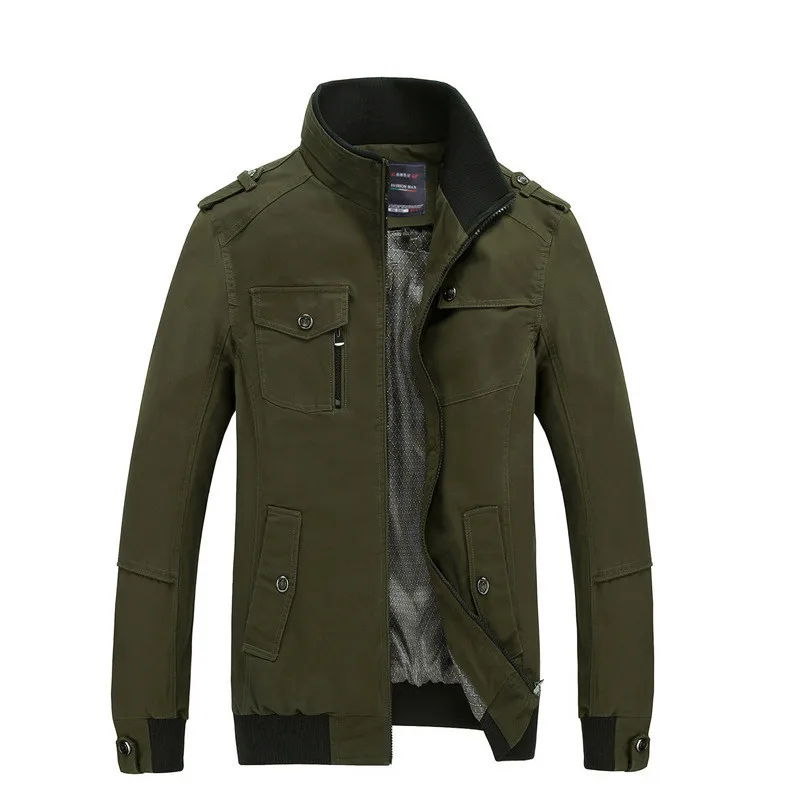 Мужская куртка-Авиатор армейская хлопковая куртка-карго на весну и зиму 2019 -