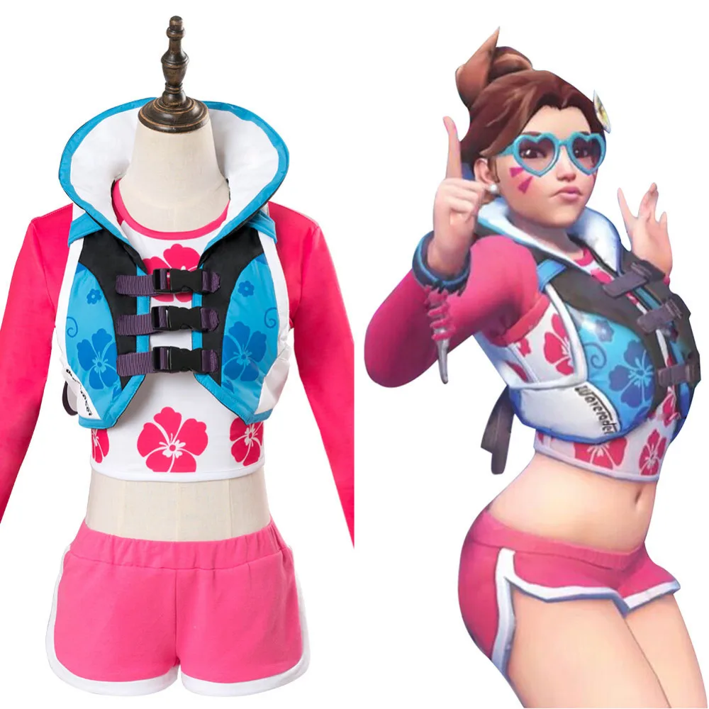 Костюм для косплея D.Va DVA Hana Song OW Waveracer Skin наряд|Костюмы аниме| |