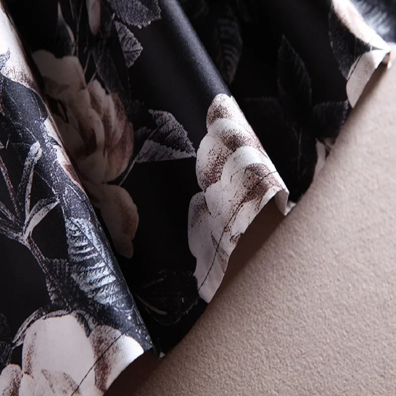 Женская винтажная Юбка-миди с высокой талией и цветочным принтом | одежда