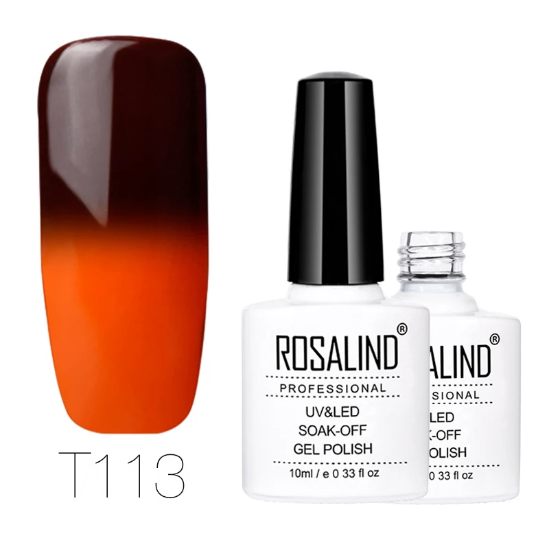 13 ROSALIND 10 мл Гель-лак для ногтей Хамелеон Температура Цвет меняющий лак для ногтей меняющий цвет под воздействием тепла УФ Гель-лак для ногтей - Цвет: 13