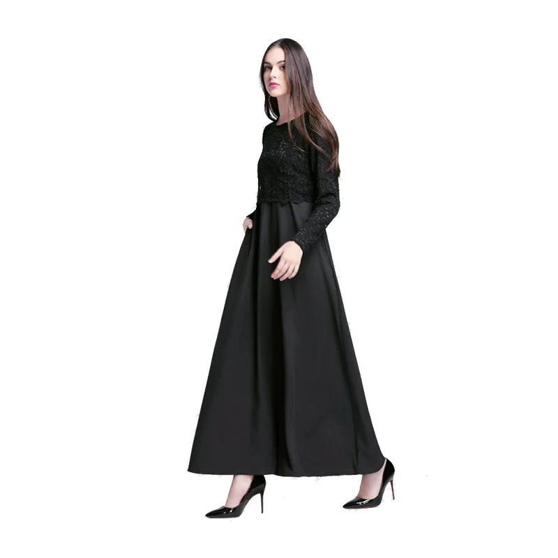 Мусульманское женское хиджаб с длинными рукавами платье макси abaya Jalabiya исламское женское поддельное платье из двух частей одежда халат кафтан марокканский CN-094