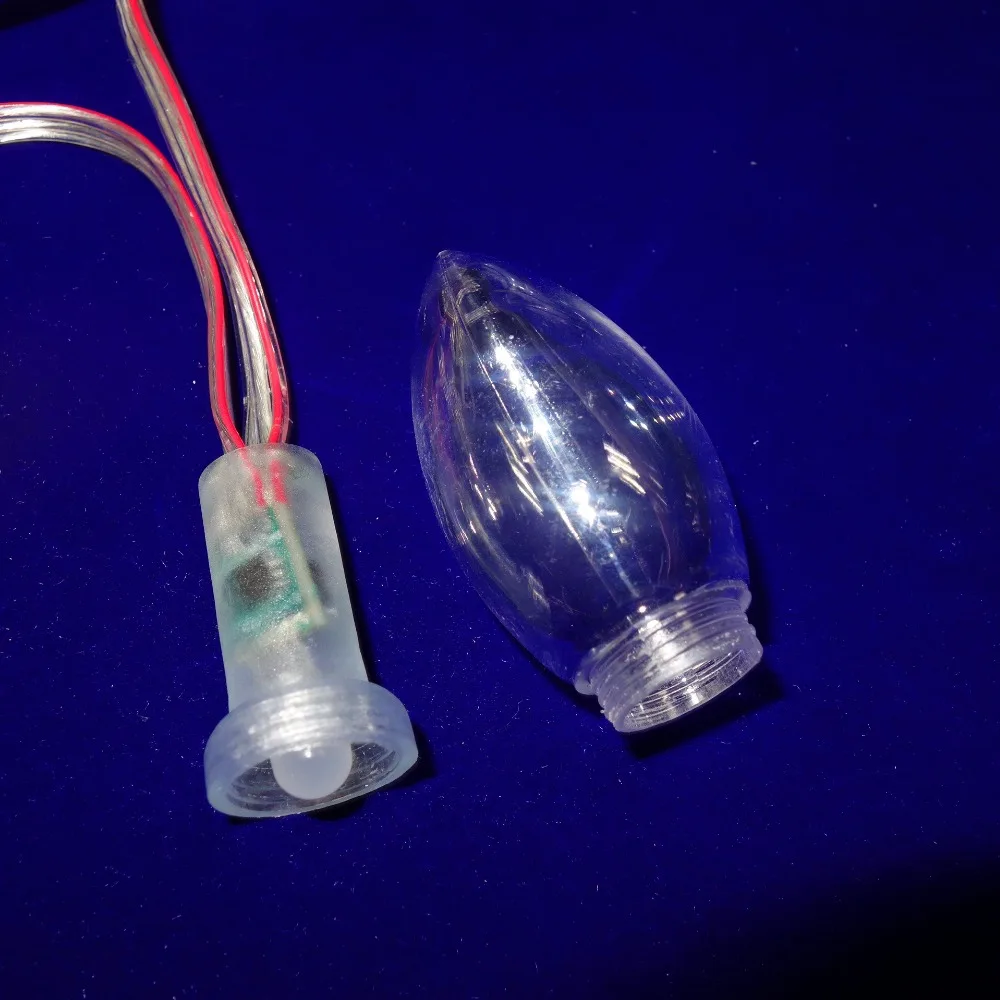 50 узлов адресуемые RGB C9 DC12V WS2811 светодиодные рождественские пиксели гирлянда свет