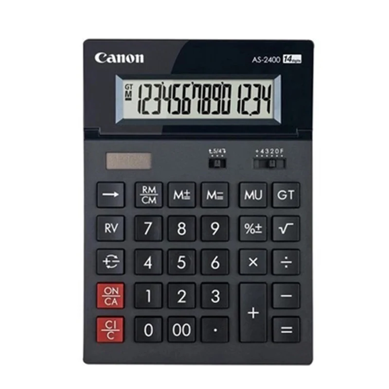 

Canon AS-2400 Calculator Classic Curved Design Large 14-digit Display Computer
