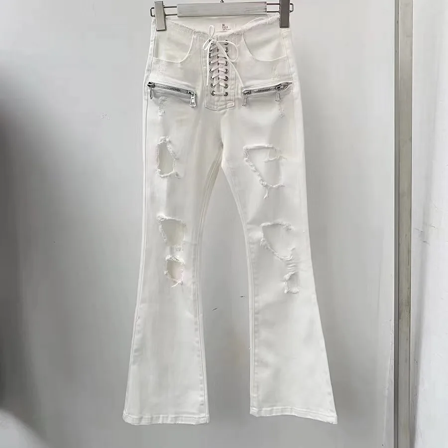 Женские джинсы с завышенной талией черные и белые повседневные эластичные