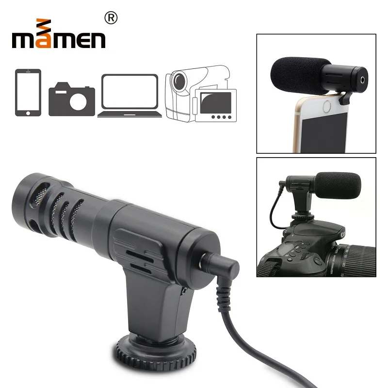 

MIC-06 Stereo 3.5MM Audio Cable Super-cardioid Microphone Camcorder Recording Microphone Tripod+Clip For Sony/Nikon DSLR Cameras