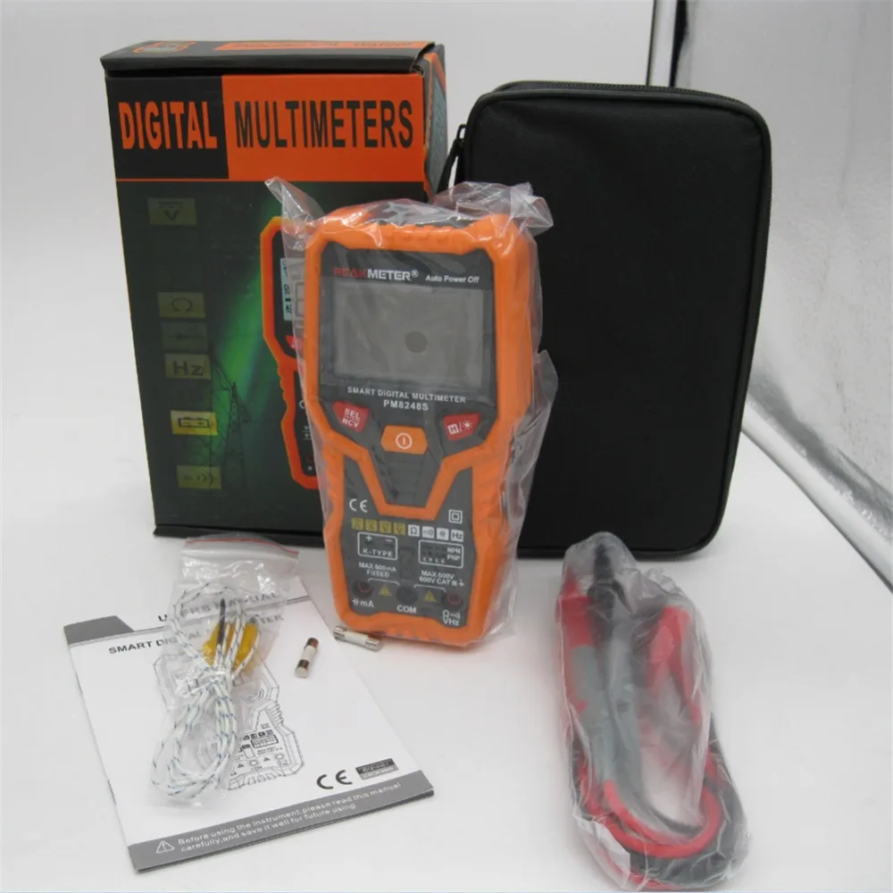 PEAKMETER PM8248S Цифровой мультиметр зажим для мультиметров измеритель емкости тестер