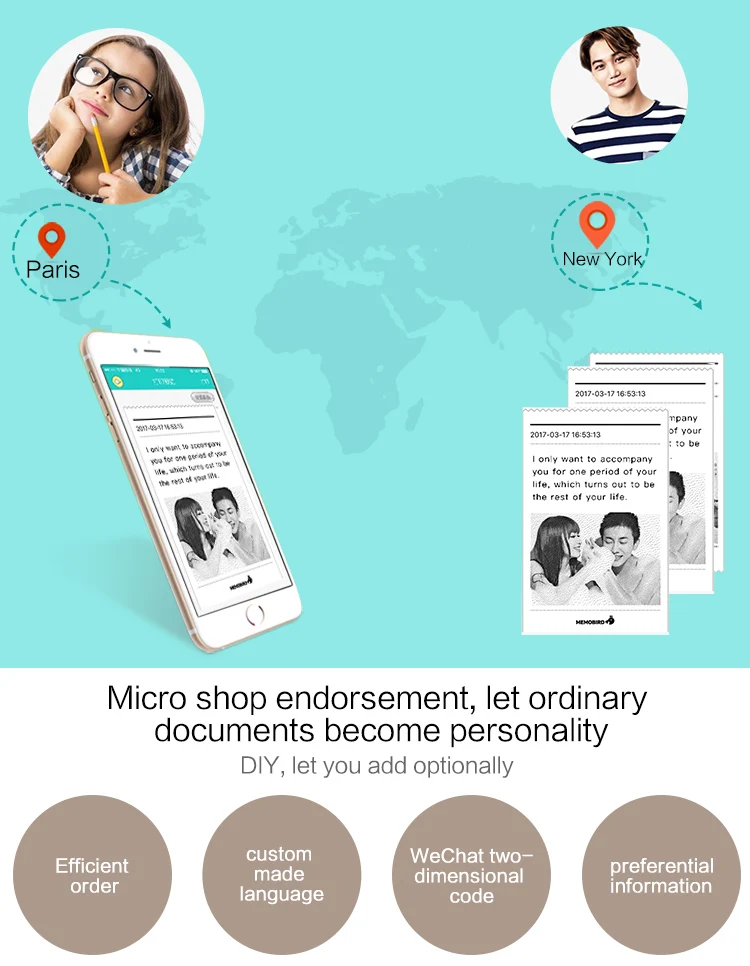 MEMOBIRD G2 портативный мини-принтер для печати штрих-кодов беспроводной карманный Термопринтер для печати этикеток Wifi фотопринтер JEPOD