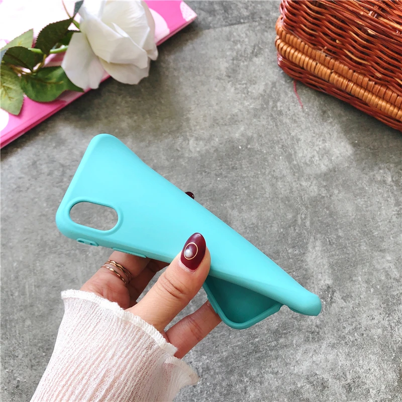 High Quality Candy Color Full Cover Case for Apple iPhone 6 6S Plus 7 8 plus X 10 6s Soft TPU Silicone Cases back Coque |
