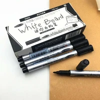 12 pcsbox mini black dry erase marker whiteboard marker pen for school stationery office supply