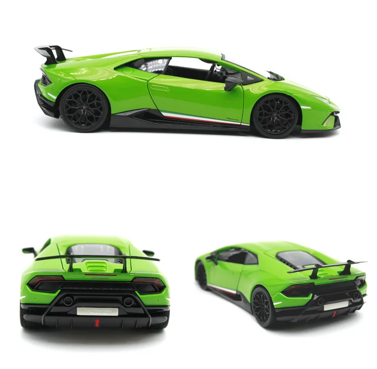 1:18 литая модель спортивного автомобиля для LAMBORGHINIed HURACAN, Игрушечная модель из сплава с управлением на рулевом колесе