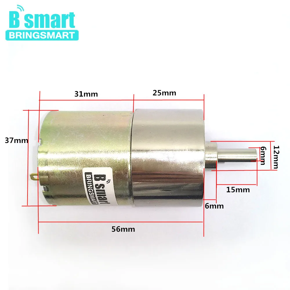 Микромотор Bringsmart 37GB520 24 В 12 постоянного тока с высоким крутящим моментом
