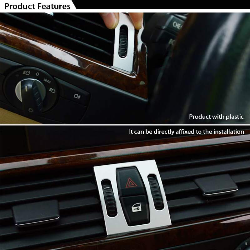 Aluminum Alloy Stickers For BMW 5 Series E60 E61 M Sports Center Console Dashboard Air Vent Outlet Frame Covers Accessories | Автомобили и