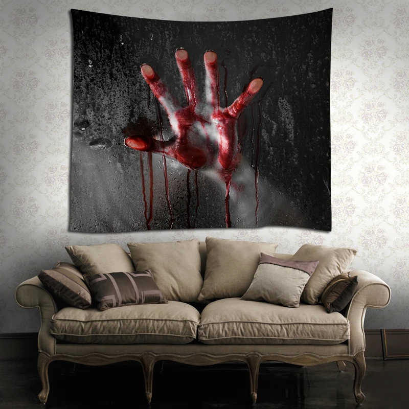 Искусственная ладонь Хэллоуин настенный гобелен ковер хэллоуивечерние