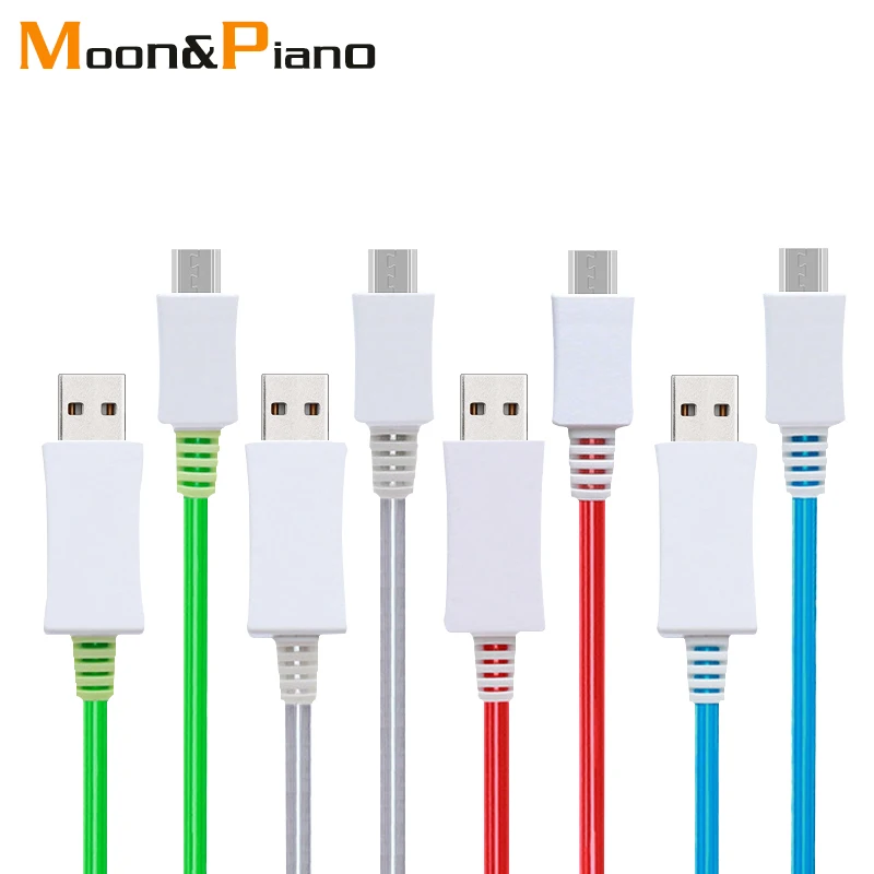 Светодиодный кабель Micro USB для телефонов Samsung HTC Android|Кабели передачи данных| |