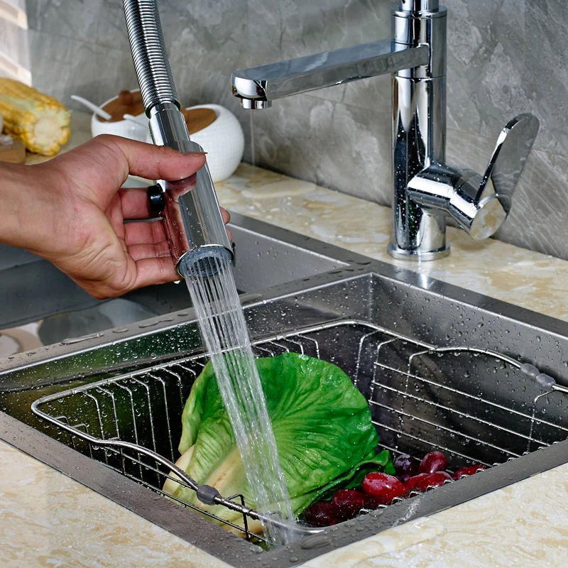 Полированный хромированный смеситель для ванной и кухни настенный с одной