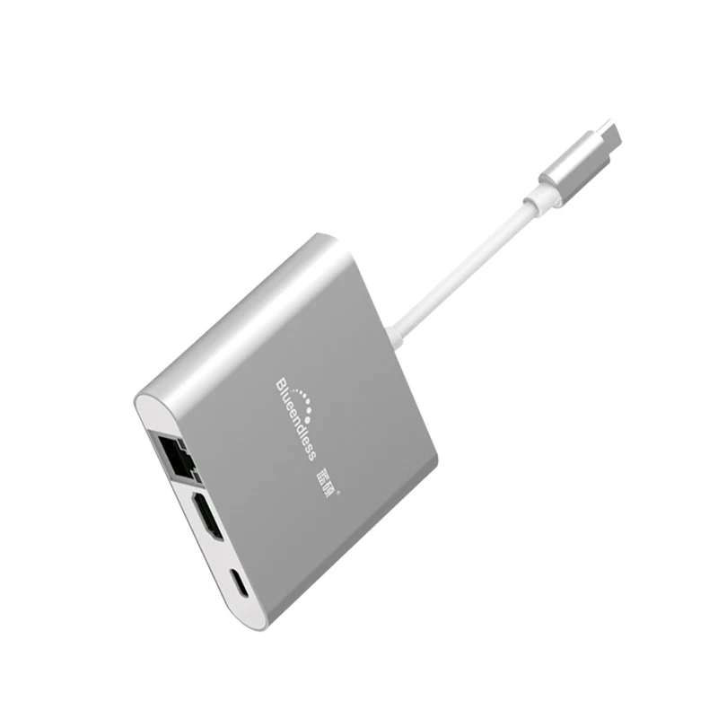 Type-C charging dock converter HDMI/VGA/network port/USB extension adapter USB 3.0 aluminum hub with Extended Card Reader Hub | Компьютеры