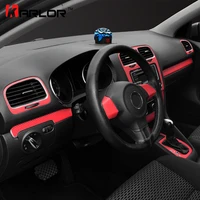 automobiles carbon fiber central control dashboard panel sticker decal car styling for volkswagen vw golf 6 mk6 gti accessories