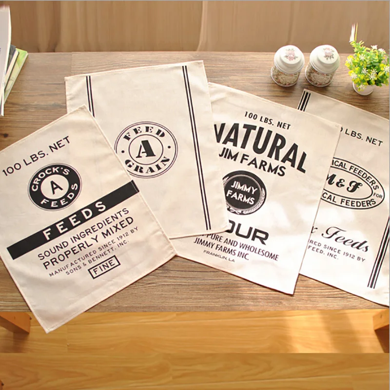 1 шт.. Европейский льняной хлопковый Настольный коврик Экологичные буквенные