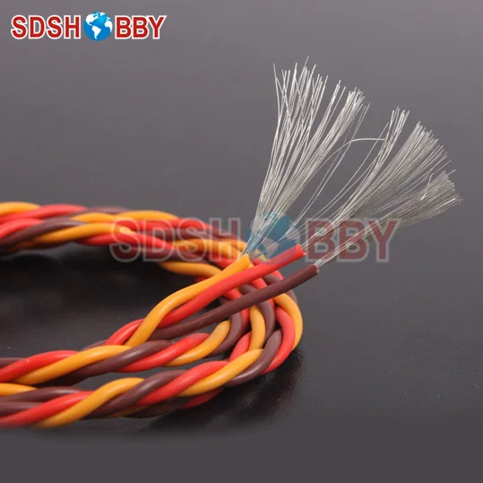 DIY Futaba/JR цвет 22 # 22AWG Servo удлинитель/витой провод 100 м/объем без разъема|servo extension