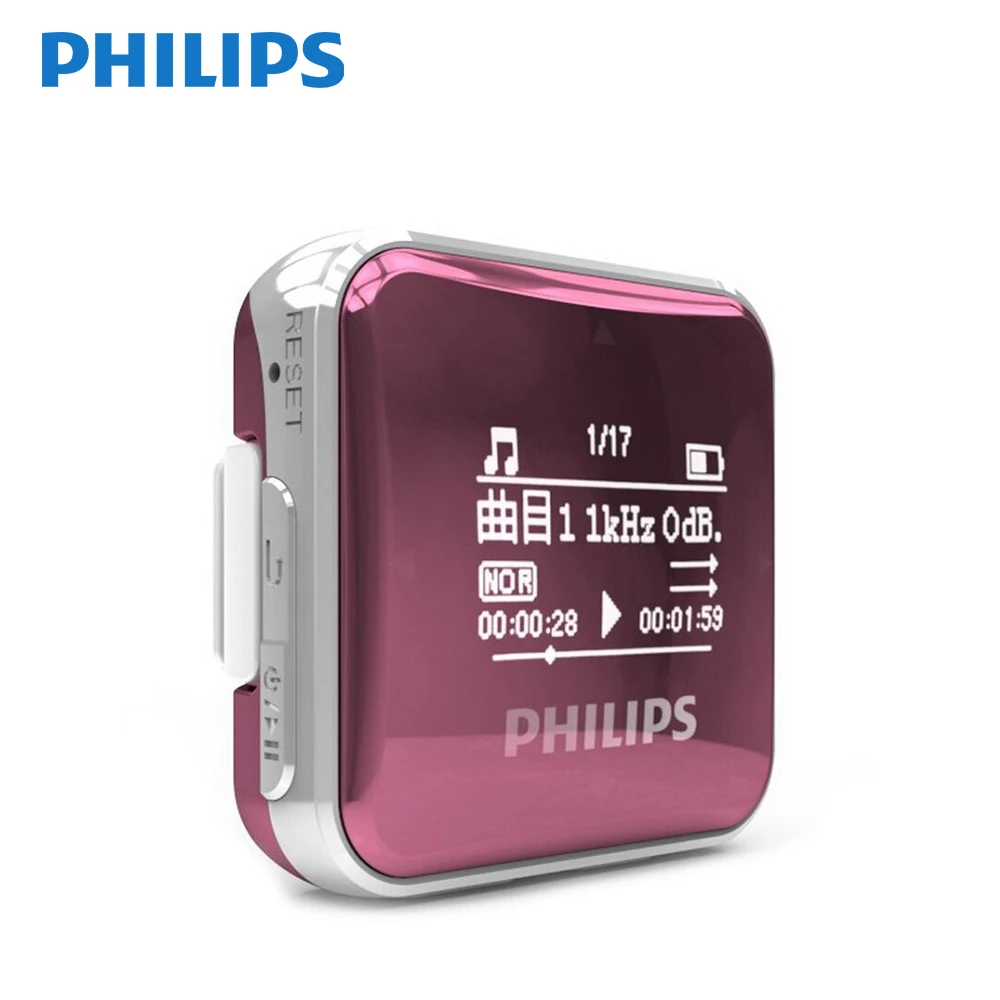 Оригинальный мини MP3 плеер Philips большой полнозвуковой экран с функцией записи FM