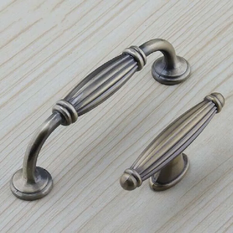 

96mm kitchen cabinet handles Bronze Cupboard Pulls Antique Brass Drawer Dresser Wardrobe Door Furniture Handles Puls Knobs ABH