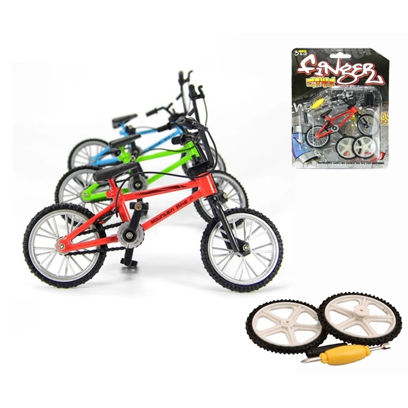 Случайный 1 комплект миниатюрных горных велосипедов BMX из сплава в розничной