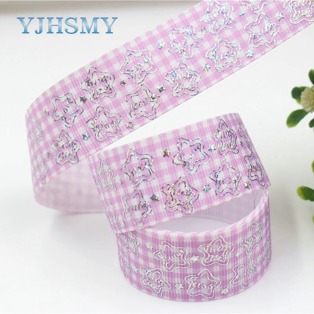 YJHSMY G-18609-385 25 мм 10 ярдов лазерная серебряная в форме сердца с принтом love корсажная