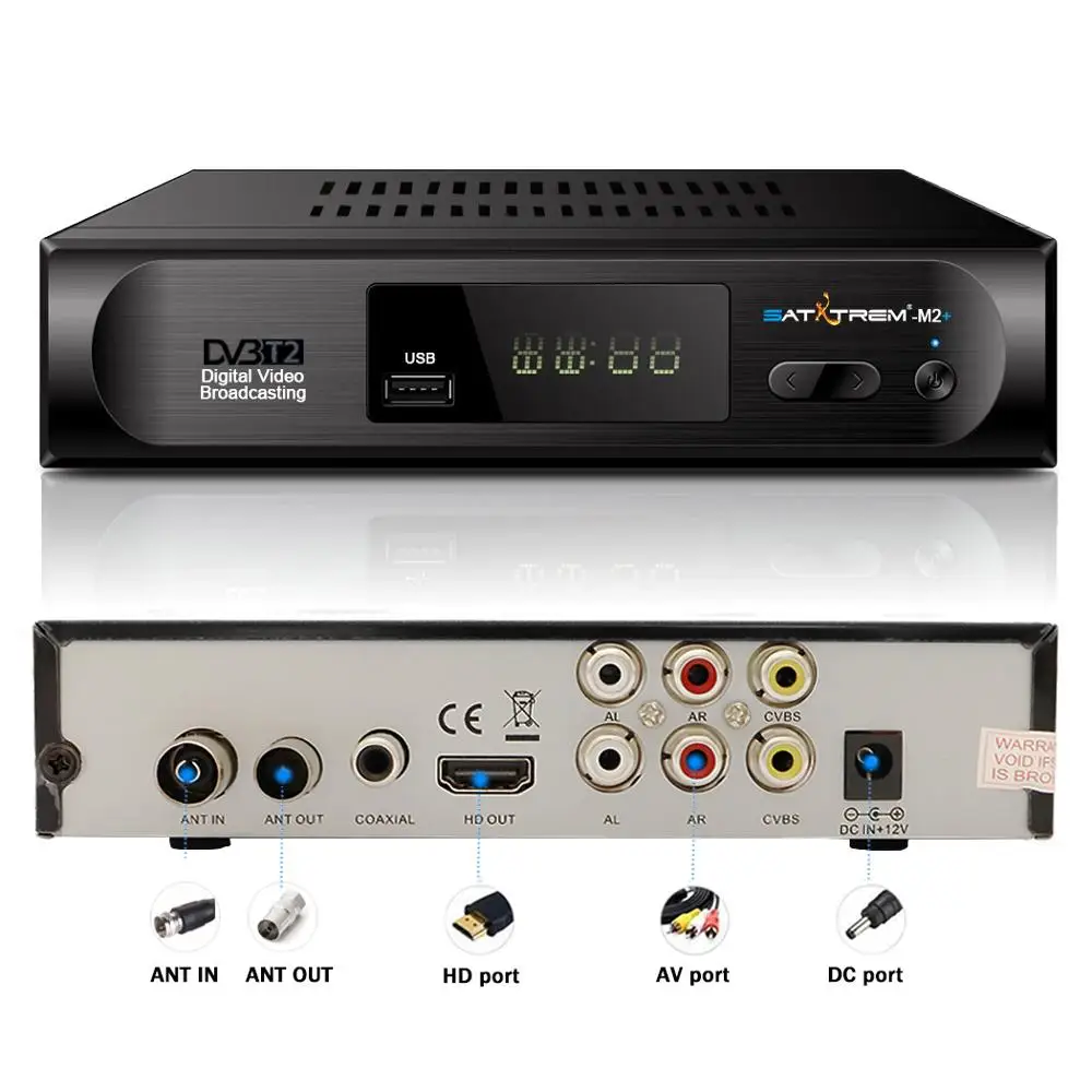 H.264 DVB T2 C ТВ приемник 1080P цифровой тюнер приемный TDT наземный Wifi VHF UHF телеприставка
