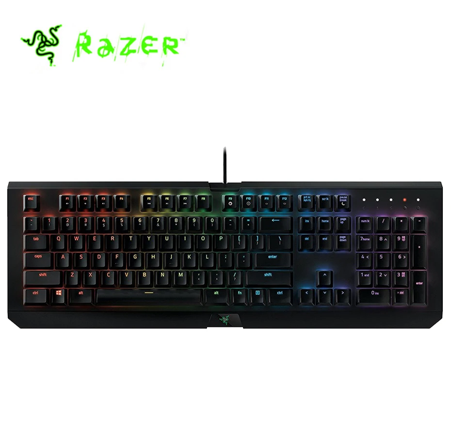 Razer BlackWidow X Chroma Gaming Keyboard 104 клавиш RGB Подсветка razer зеленый коммутаторы
